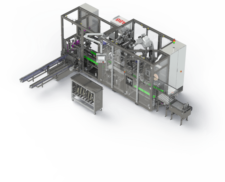 Tray- und Sammelpacker 3D Zeichnung